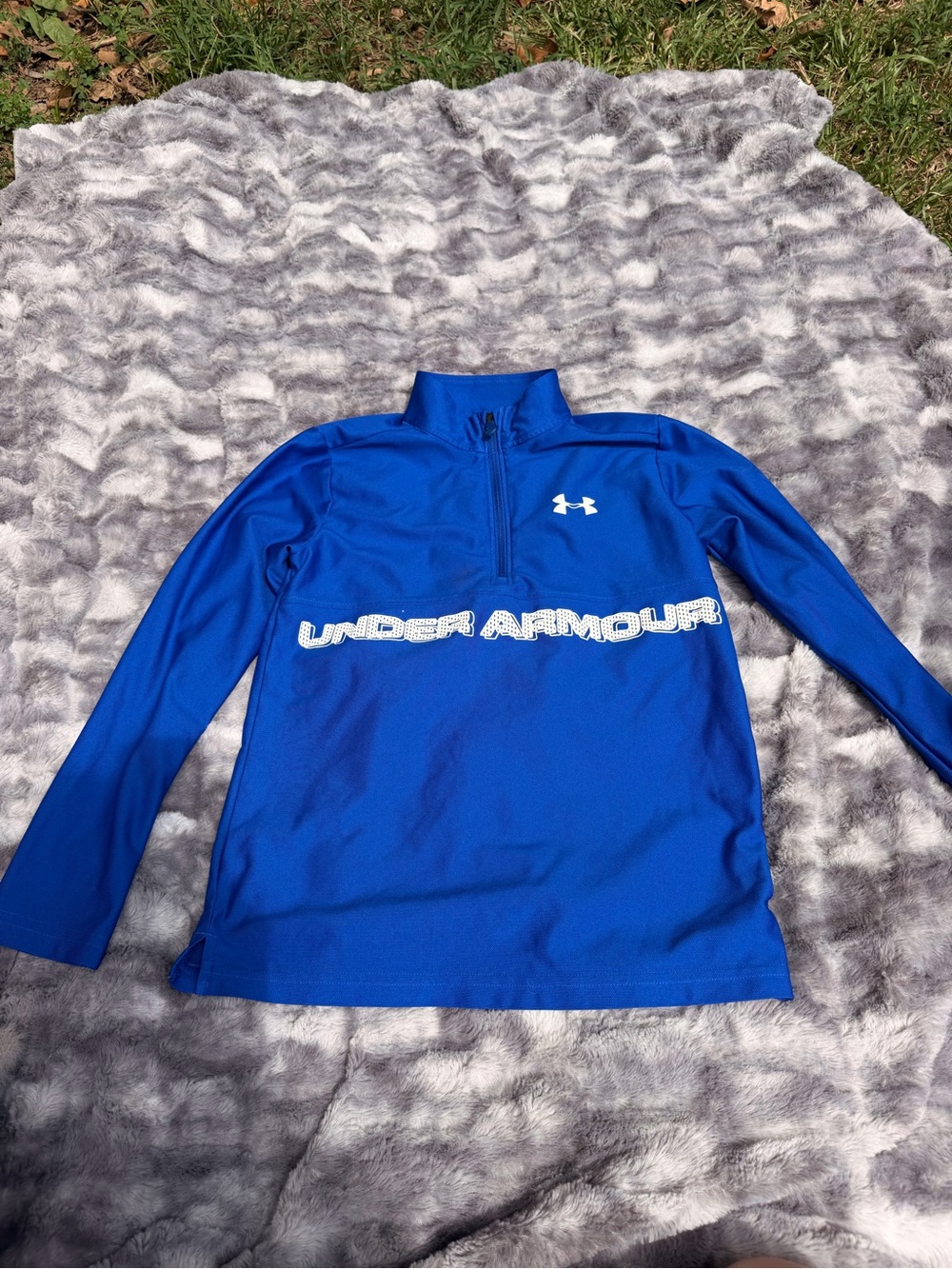 Under Armour Royal Blue Kids 1/4 Zip Performance Pullover JM/M